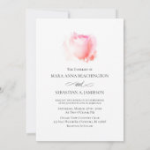"GEWOON LIEFDE Pastel Roos Bud Floral Invitation Kaart (Achterkant)