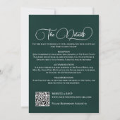 Gewoon Liefde Rustic Lake Tahoe QR Code Huwelijk Kaart (Achterkant)