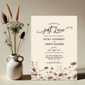 Gewoon liefde! Rustieke Boho Chic Wildflowers Wedd Kaart