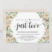 Gewoon liefde, Uitnodigingskaart voor elopement-re Kaart (Voorkant / Achterkant)