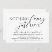 Gewoon liefdesfeest, gewoon weddenschap kaart (Voorkant / Achterkant)