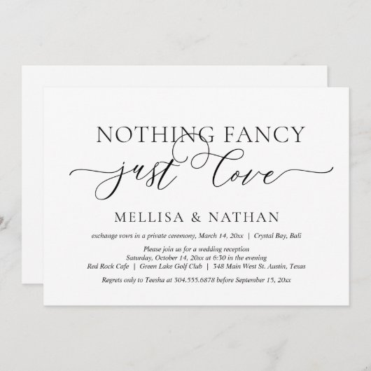 Gewoon liefdesfeest, weddenschappen kaart (Voorkant / Achterkant)