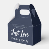 Gewoon liefdesmodern minimalistisch marineverbod bedankdoosjes (Voorkant Zijde)