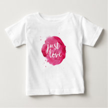 Gewoon liefdesroze waterverf kinder T-shirt