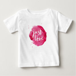 Gewoon liefdesroze waterverf kinder T-shirt
