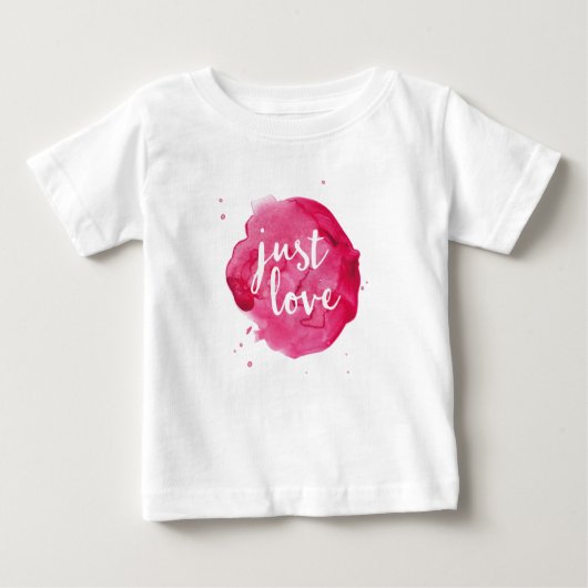 Gewoon liefdesroze waterverf kinder T-shirt (Voorkant)