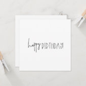 Gewoon lieve Happy Birthday Wish Kaart (Voorkant / Achterkant in situ)