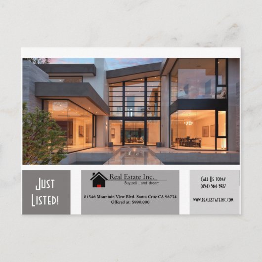 GEWOON LIJST MET 3 grijswaarden van de schaduw van Briefkaart (Voorkant)