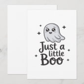 Gewoon Little Boo Grappig Ontwerp Feestdagenkaart (Voorkant / Achterkant)