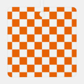 GEWOON LOPEN Sport Check Pattern Oranje Track Fun Metalen Ornament (Achterkant)