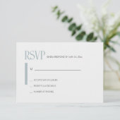 Gewoon Love Blue RSVP Kaartje (Staand voorkant)