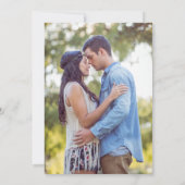 Gewoon Love Retro 70s Rainbow Photo Wedding Kaart (Achterkant)