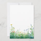 gewoon Love Script Wilde Bloemen Bloem Bruiloft Kaart (Achterkant)