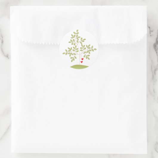 Gewoon Love Tree Ronde Sticker (Tas)