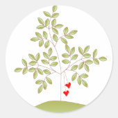 Gewoon Love Tree Ronde Sticker (Voorkant)