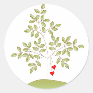 Gewoon Love Tree Ronde Sticker