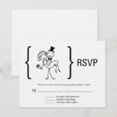 Gewoon Love Wedding RSVP-kaart RSVP Kaartje (Voorkant / Achterkant)