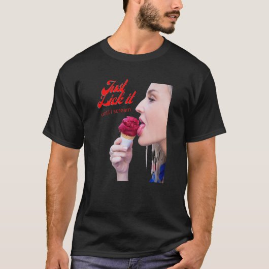 Gewoon luik het ijs | Funny Ice Cream Cone T-shirt (Voorkant)