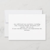 Gewoon Luxury Black & White Calligraphy bruiloft I Kaart (Achterkant)