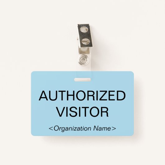 Gewoon "MACHTIGDE VISITOR"-badge Badge (Voorkant met clip)