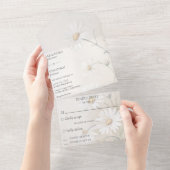 Gewoon madeliefjes met dinermogelijkheden all in one uitnodiging (Afscheurbaar)