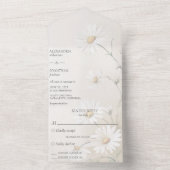 Gewoon madeliefjes met dinermogelijkheden all in one uitnodiging (Binnen)