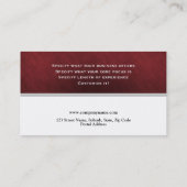 Gewoon mannelijk monogram rood wit visitekaartje (Achterkant)