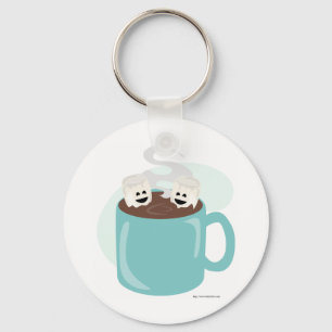 Gewoon Marshmellows in Chocolade Sleutelhanger