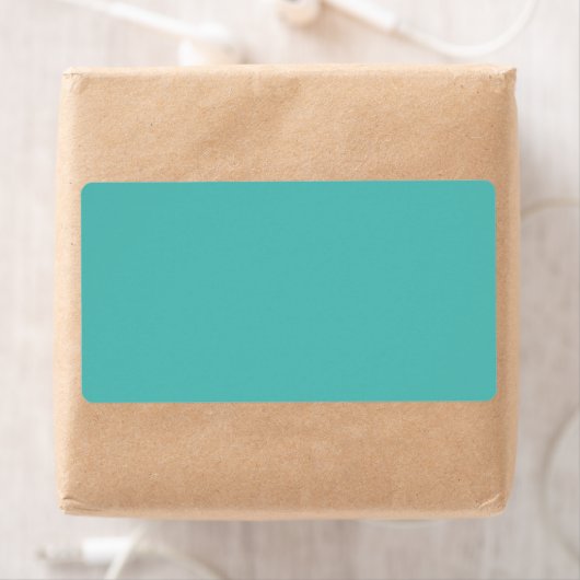 Gewoon massieve eucalyptuspastelturquoise etiket (Insitu)