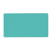 Gewoon massieve eucalyptuspastelturquoise etiket (Voorkant)