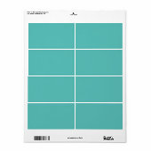 Gewoon massieve eucalyptuspastelturquoise etiket (Full Sheet)