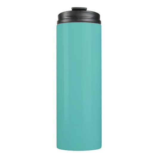 Gewoon massieve eucalyptuspastelturquoise thermosbeker (Voorkant)