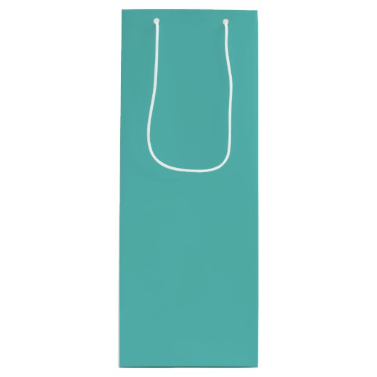 Gewoon massieve eucalyptuspastelturquoise wijn cadeautas (Voorkant)