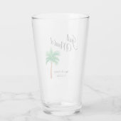 Gewoon Maui'd | Maui Beach Palm Tree Wedding Favor Glas (Achterkant)
