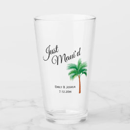 Gewoon Maui'd | Maui Beach Palm Tree Wedding Favor Glas