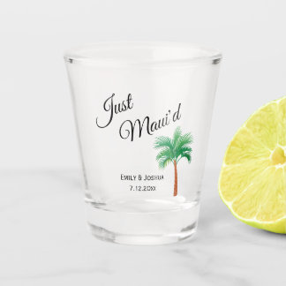 Gewoon Maui'd | Maui Beach Palm Tree Wedding Favor Shot Glas