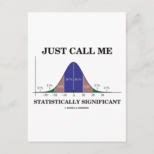 Gewoon me statistisch significant roepen briefkaart (Voorkant)
