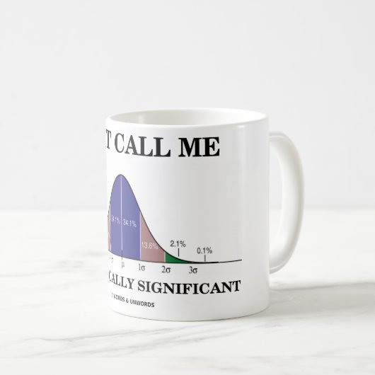 Gewoon me statistisch significant roepen koffiemok (Voorkant rechts)