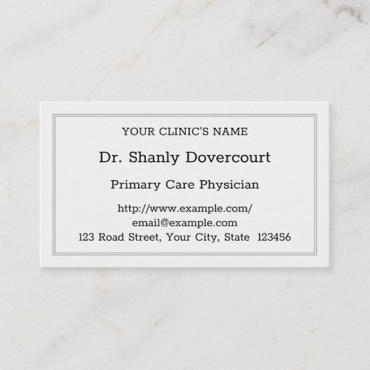 Gewoon medisch specialist Visitekaartje (Voorkant)