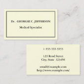Gewoon medisch specialist Visitekaartje (Voorkant / Achterkant)