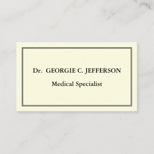 Gewoon medisch specialist Visitekaartje (Voorkant)
