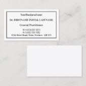 Gewoon medisch Visitekaartje (Voorkant / Achterkant)