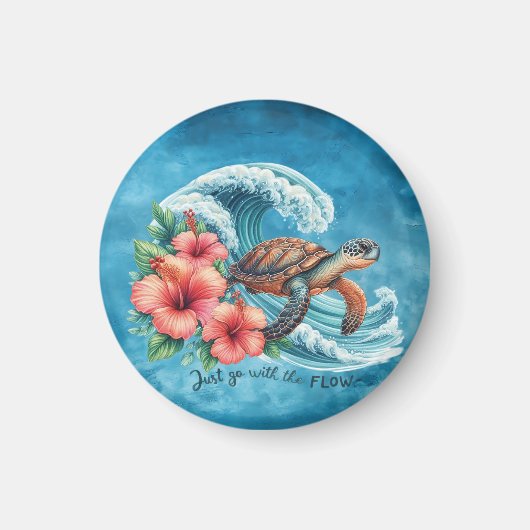 Gewoon Mee Met de Stroom — Schildpadstijl Magneet (Voorkant)