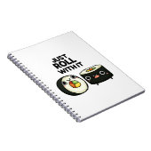 Gewoon Mee Rollen Grappige Sushi Rol Grappenmakeri Notitieboek (Rechterzijde)