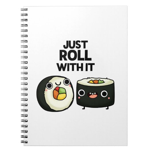 Gewoon Mee Rollen Grappige Sushi Rol Grappenmakeri Notitieboek (Voorkant)