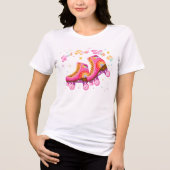 Gewoon Mee Rollen Roller Schaatsen Tiener Retro Ro Tri-Blend Shirt (Voorkant)