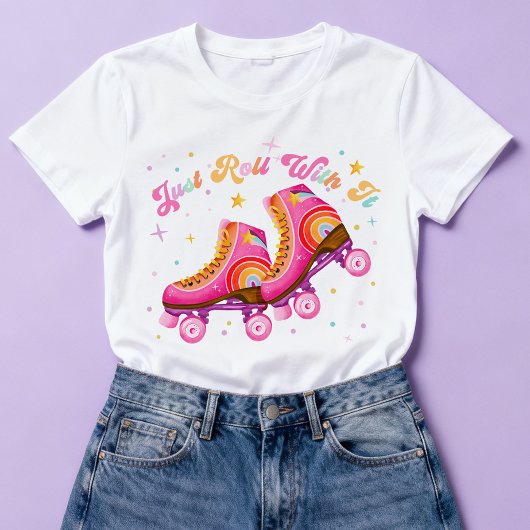 Gewoon Mee Rollen Roller Schaatsen Tiener Retro Ro Tri-Blend Shirt