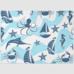 Gewoon Meer Nautical Serie Ontwerp 2 Tissuepapier