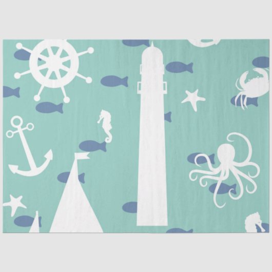 Gewoon Meer Nautical Series Ontwerp 10 Tissuepapier (Voorkant)