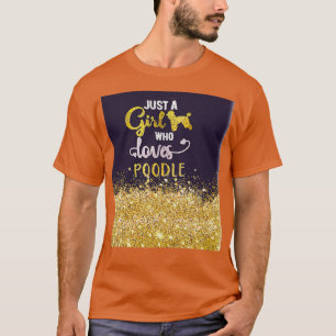 gewoon meisje dat gek is op poodle backgroud Glitt T-shirt